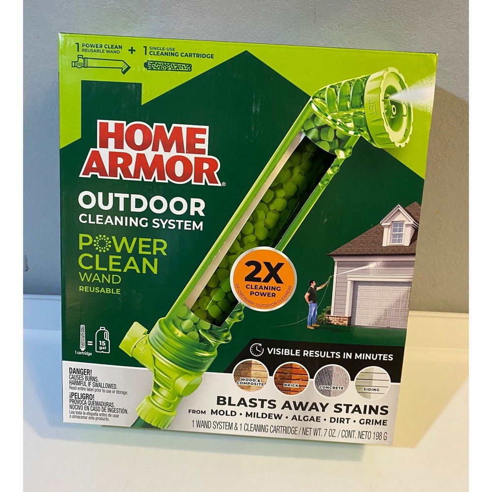 Home Armor Outdoor Cleaning System Power Clean Wand Reusable Starter‎ Kit FG550
